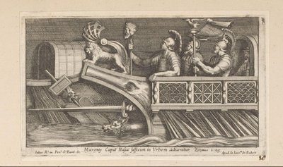Soldiers in a Boat by Pietro Sante Bartoli