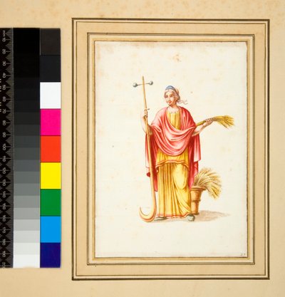 Large Design of a Wall with Paintings by Pietro Santi Bartoli