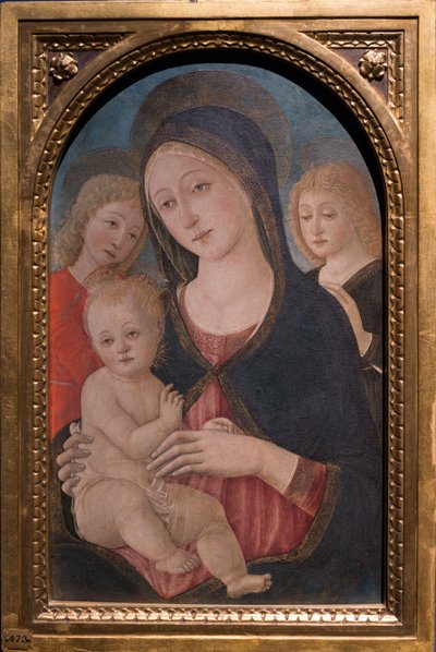 Madonna and Child with Two Angels, c.1480 by Pietro di Francesco degli Orioli