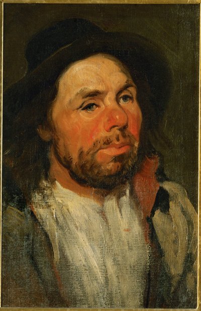 Farmer with hat by Piotr Michalowski