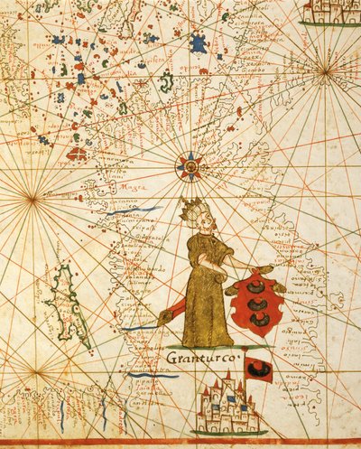 Ottoman empire, from portolan atlas consisting of six charts, by Placido Caloiro and Francesco Oliva by Placido Caloiro e Oliva