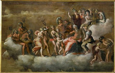 Psyche received in Olympus by Polidoro da Caravaggio