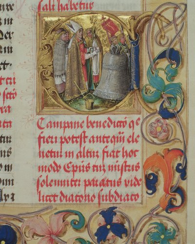 Blessing of a Bell by a Bishop from the Pontifical of Bishop Erasmus Ciolek, c.1510 by Polish School