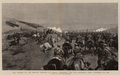 The Passage of the Servian Frontier by Prince Alexander and the Bulgarian Army, 24 November 1885 by Polish School