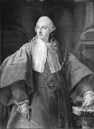 Portrait of Prince Abbondio Rezzonico as Senator of Rome by Pompeo Girolamo Batoni