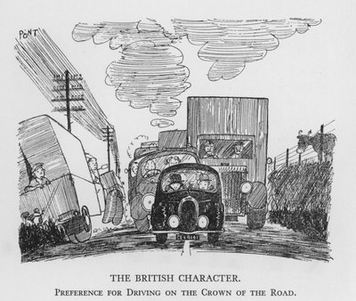 The British Character, Preference for Driving on the Crown of the Road by Pont