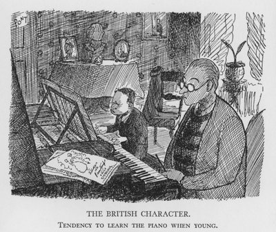 The British Character, Tendency to learn the piano when young by Pont