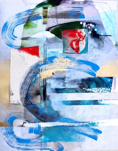 Dynamic Blue Layers by Poonam Choudhary