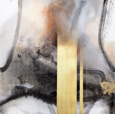 Dynamic Gold Abstract by Poonam Choudhary