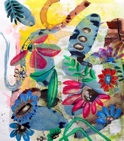 Vibrant Abstract Blooms by Poonam Choudhary