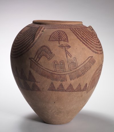 Decorated Jar with Boat Scenes, Middle Predynastic Period, Naqada IIc-d Periods, c.3300-3100 BC by Predynastic Period Egyptian