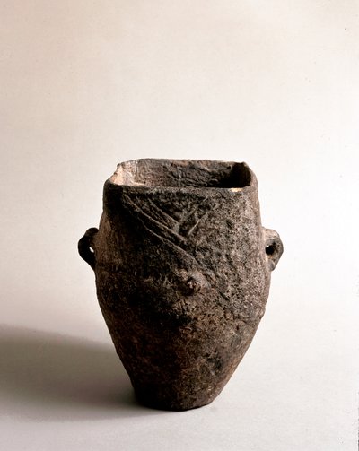 Terracotta Vase with Square Opening from the Neolithic Age by Prehistoric Prehistoric