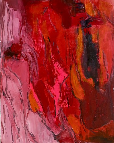 Vibrant Red Abstract by Preston Harmon