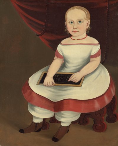 Little Girl with Slate by Prior Hamblin School