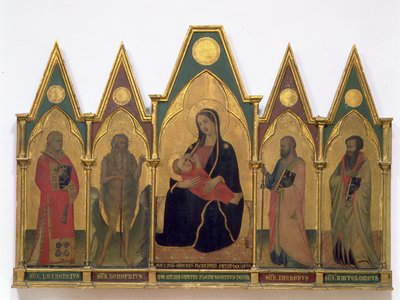 Madonna of Humility with Saints by Puccio di Simone