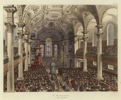 St Martins in the Fields by Pugin and Rowlandson