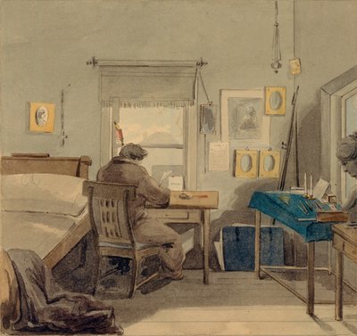 At work in the Pavel Nashchokin House by Pyotr Fyodorovich Sokolov