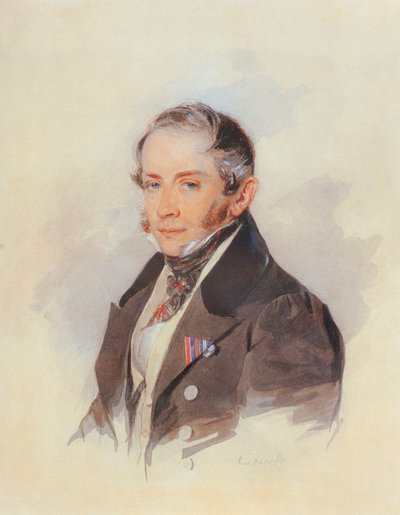 Portrait of the composer Count Matvey Vielgorsky by Pyotr Fyodorovich Sokolov