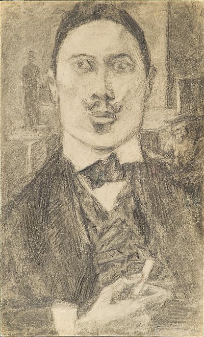 Portrait of the Painter Nikolay Sapunov, 1912 by Pyotr Ignatyevich Bromirsky