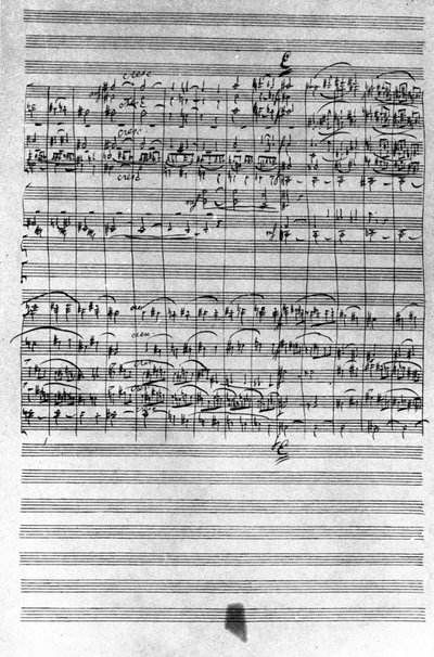 Manuscript of the score of the ballet Nutcracker by Piotr Ilyich Tchaikovsky by Pyotr Ilyich Tchaikovsky
