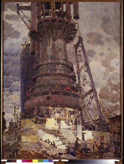 The Blast Furnace No. 1 in Kusnetsk, Central Siberia by Pyotr Ivanovich Kotov
