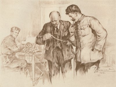 Lenin and Stalin at the Direct Wire by Pyotr Vasilyev