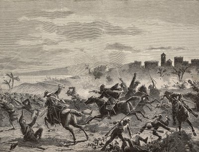 Defending of Cagliari during the French Attack, February 17 by Quinto Cenni
