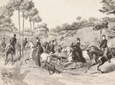 Hunting trip by the Milanese hunt by Quinto Cenni