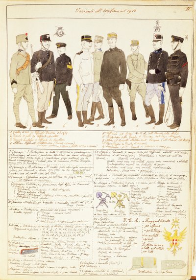 Uniform Variations of Kingdom of Italy, Color Plate by Quinto Cenni by Quinto Cenni