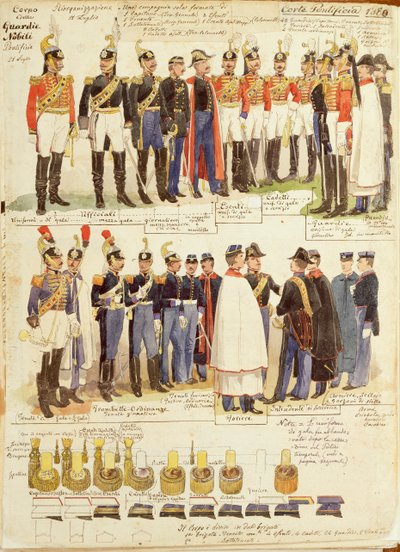 Uniforms of Papal Noble Guards by Quinto Cenni