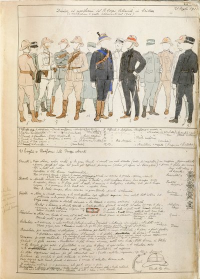Uniforms of Royal Corp of Colonial Troops of Kingdom of Italy in Eritrea by Quinto Cenni by Quinto Cenni