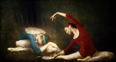 Ballet Dancers Practice by Rachel Pansky