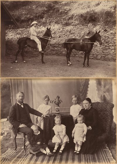 Captain H.S. Rawlinson (recto); Mr. Robert Holtz and Family (verso) by Raja Deen Dayal