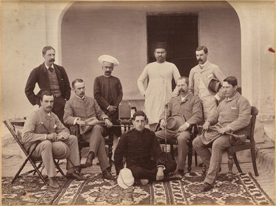 Civil Officers at Jhansi by Raja Deen Dayal