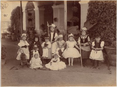 Fancy Group of Children, Indore by Raja Deen Dayal