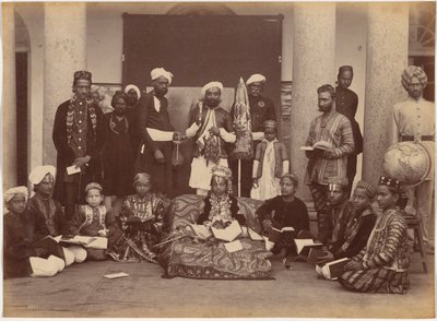 Maharaja of Rewa and Classmates by Raja Deen Dayal