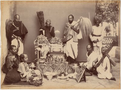 Maharaja of Rewa in Prayer by Raja Deen Dayal