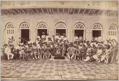 Maharaja of Scindia, Nobles, and High Officials, Gwalior by Raja Deen Dayal