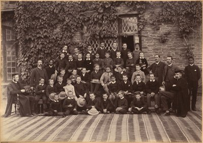 Primary Class, Bishop Cotton School, Shimla (recto) by Raja Deen Dayal