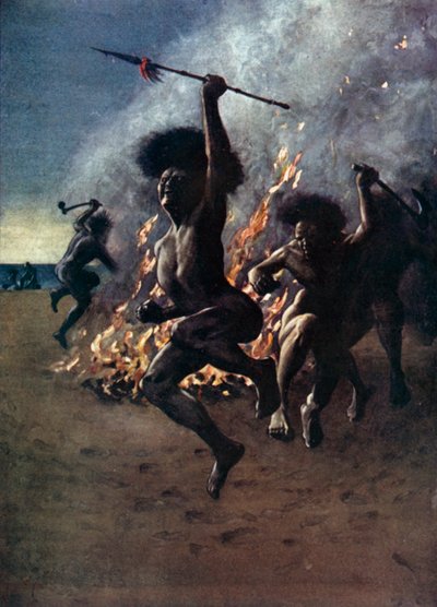 Illustration for Robinson Crusoe by Daniel Defoe by Ralph Noel Pocock