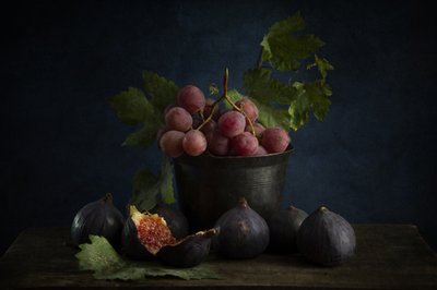 Grapes and Figs Still Life by Ramiz Sahin