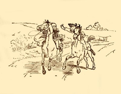 John Gilpin is found by the postboy from the Bell Inn by Randolph Caldecott