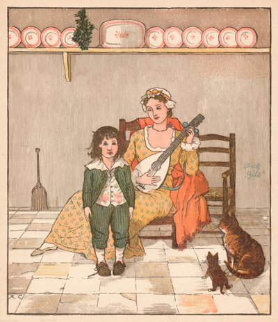 Master Bill Primrose preparing to sing the story by Randolph Caldecott
