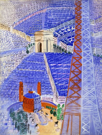 The Eiffel Tower Project for the Beauvais Tapestry by Raoul Dufy