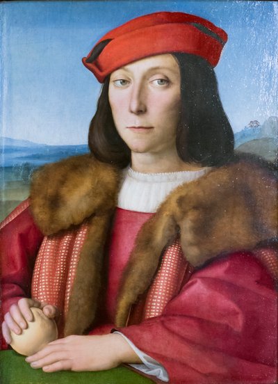 Portrait of Young Man with an Apple, Possibly Francesco Maria della Rovere by Raphael (1483 1520)