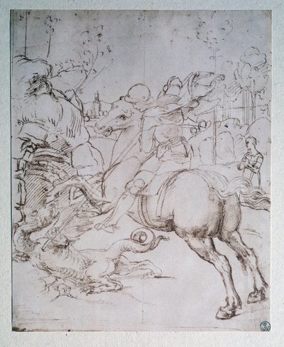 St George and the Dragon by Raphael