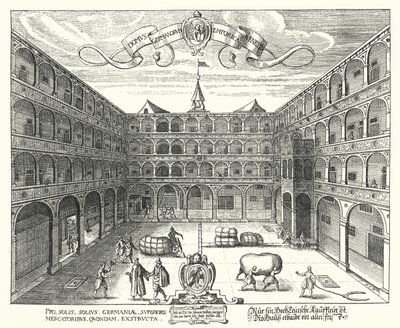 The Fondaco dei Tedeschi, Headquarters of German Merchants in Venice by Raphael Custos
