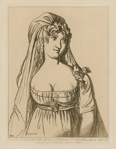 Maria Feodorovna, Widow of Tsar Paul I of Russia by Raphael Jacquemin