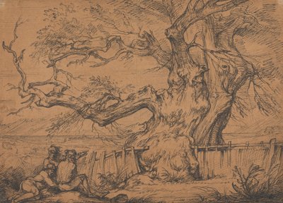 Distant View of Windsor Castle in a Storm (The Great Oak, Windsor Castle in the Distance) by Raphael Lamar West