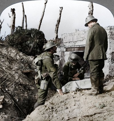 Captured German blockhouse, Poelecappelle, Belgium, World War I, 1914-1918 by Realistic Travels Publishers